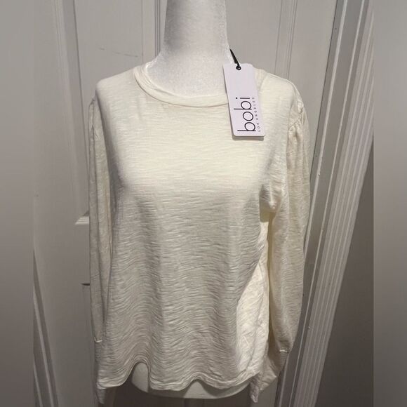 NWT bobi la cream long sleeve women's shirt size large - Picture 7 of 8